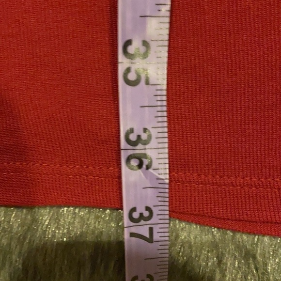 High line burgundy long V neck sleeve less casual blouse dress  M - Picture 8 of 15